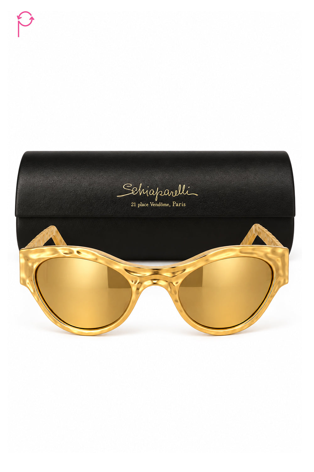 Preloved Schiaparelli Gold Glasses