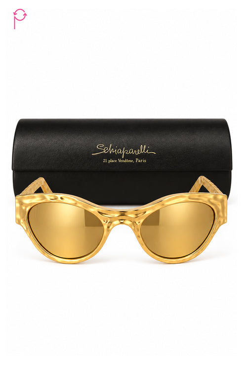 Preloved Schiaparelli Gold Glasses