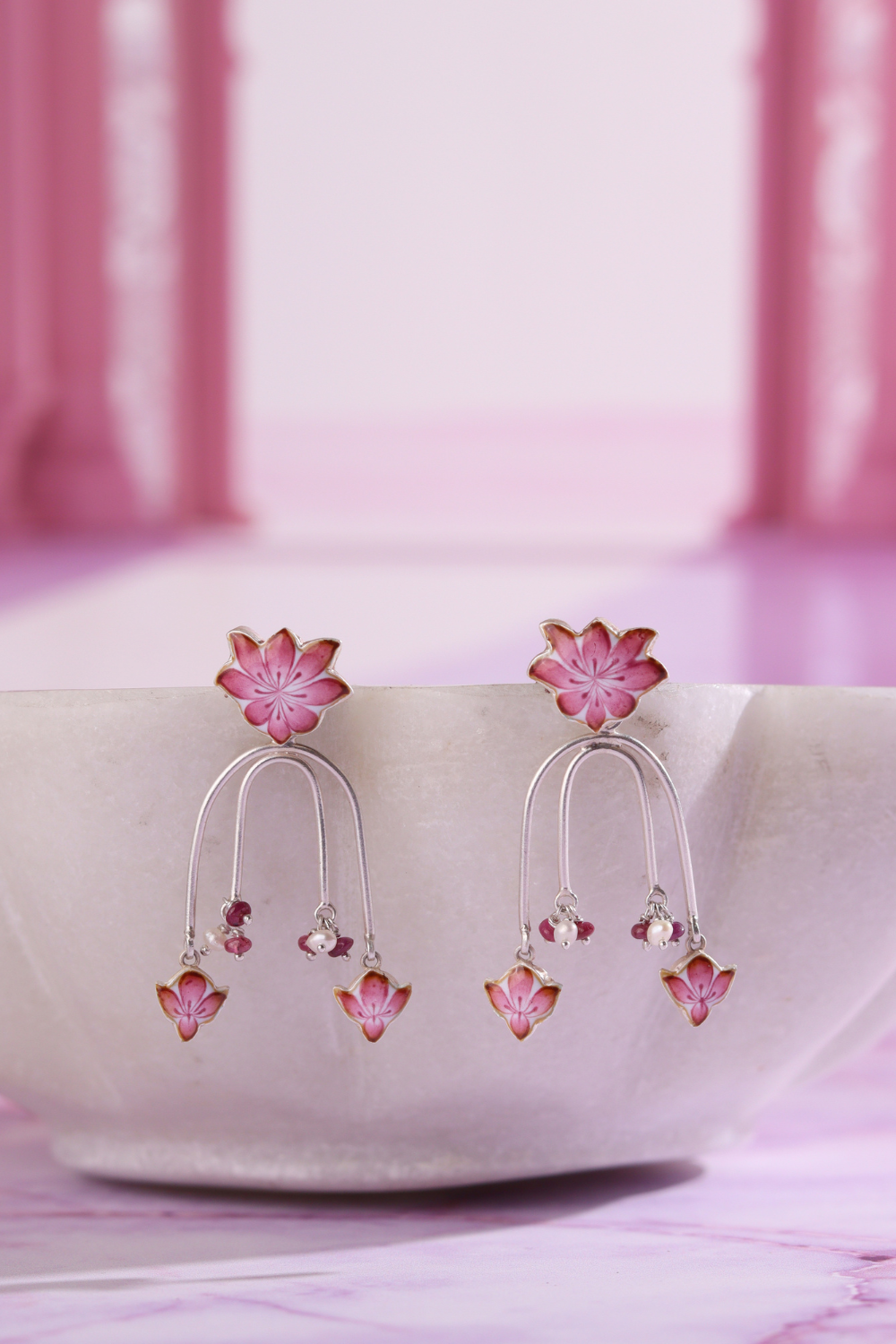 Padma Earrings (99% Pure Silver)