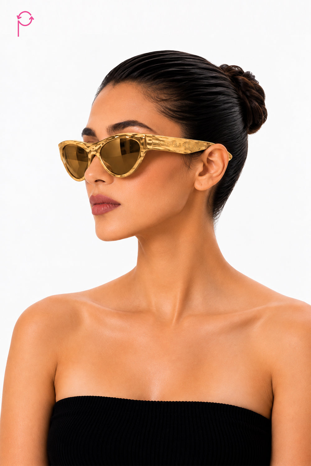 Preloved Schiaparelli Gold Glasses