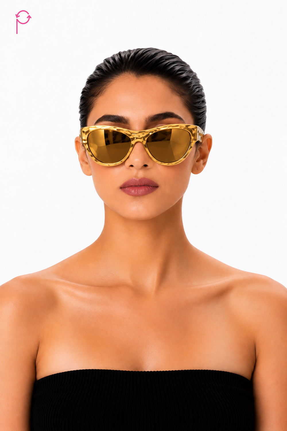 Preloved Schiaparelli Gold Glasses
