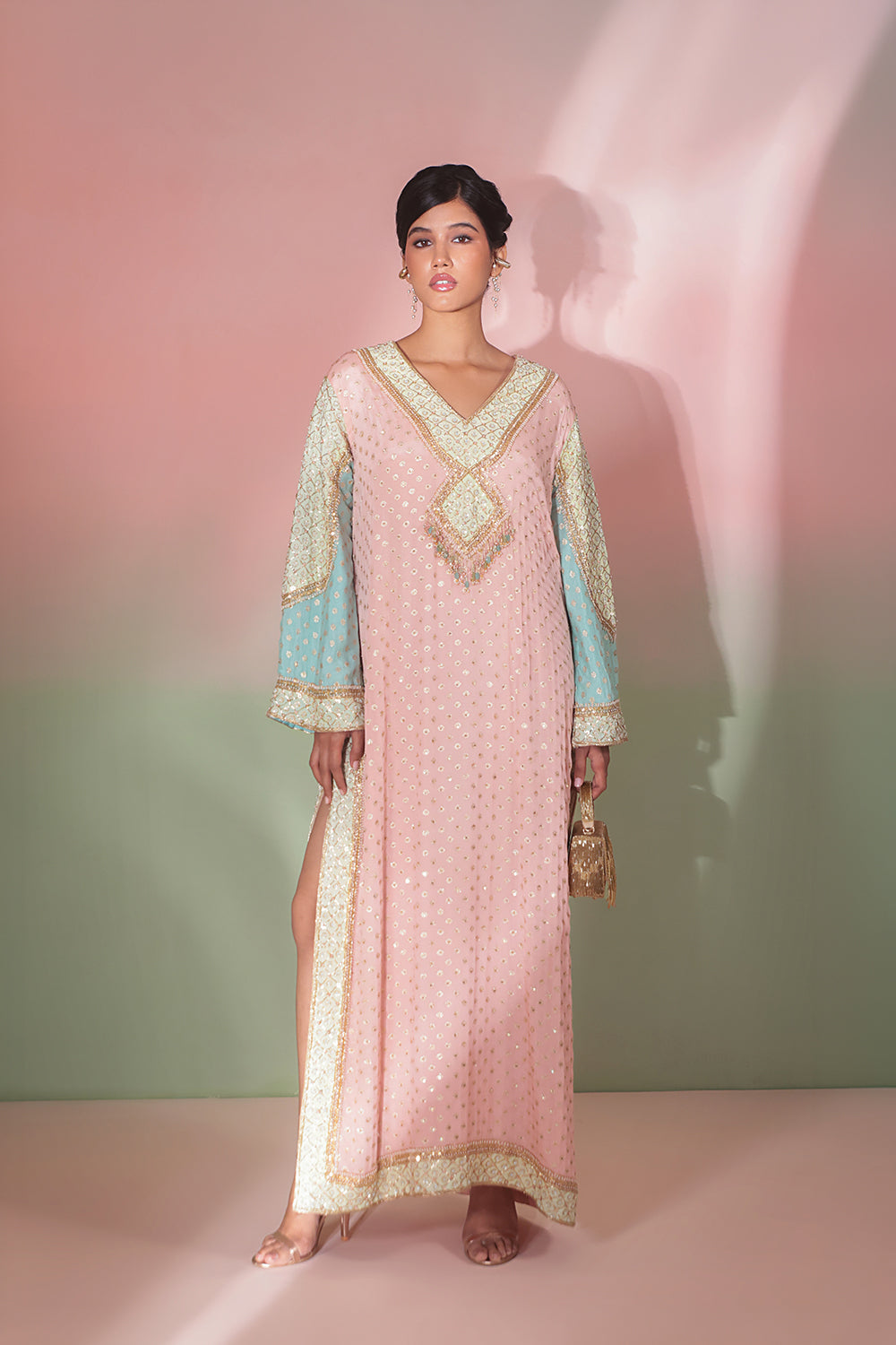 Gulmohar Pastel Kaftan