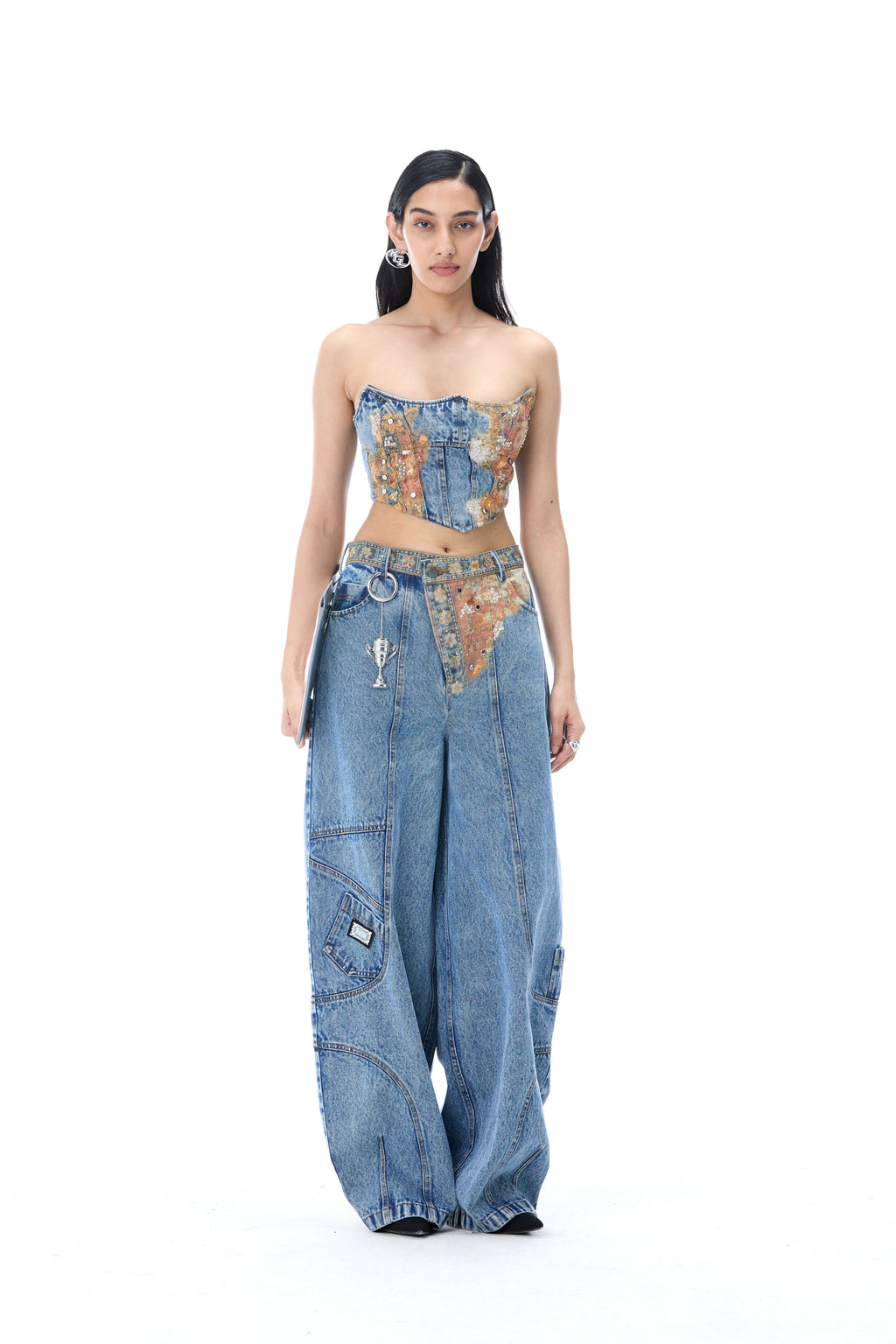 Weave Trace Denim Top