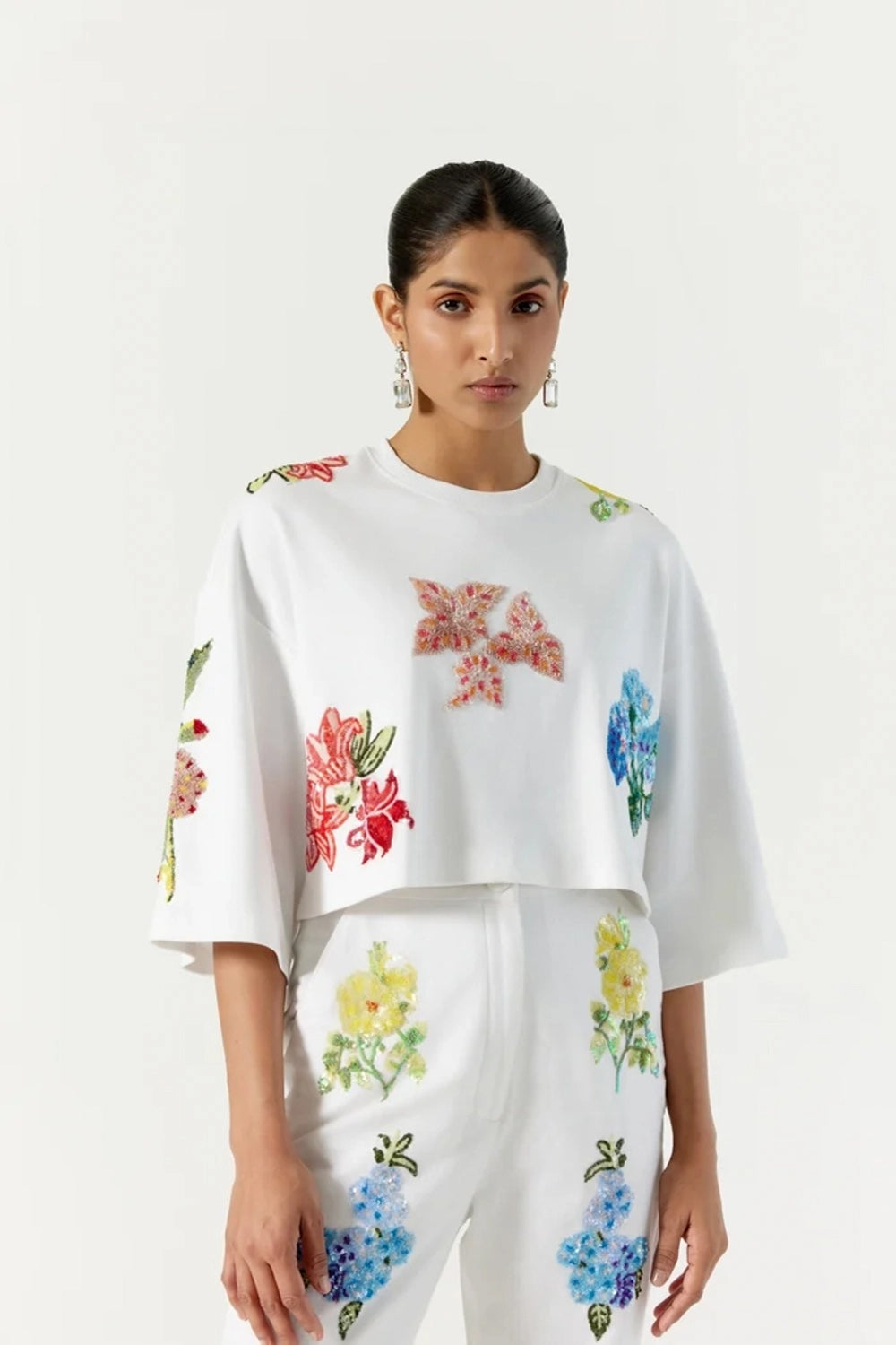 White Botanical T-Shirt