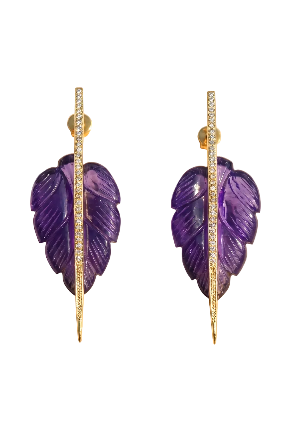 Leafy Affair Earrings (Birthstone February)
