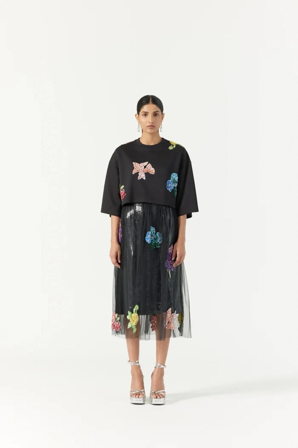 Black Botanical T-Shirt