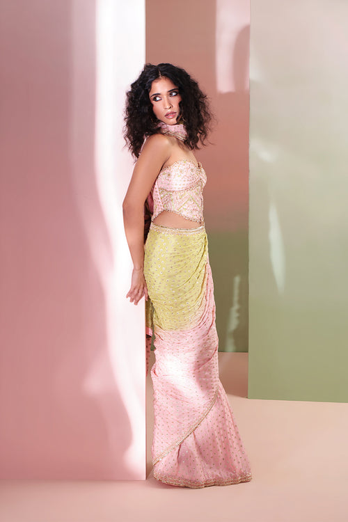 Leher Saree Set