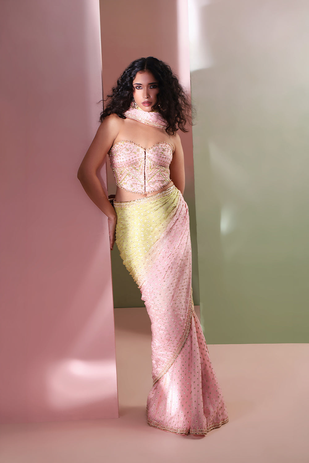 Leher Saree Set