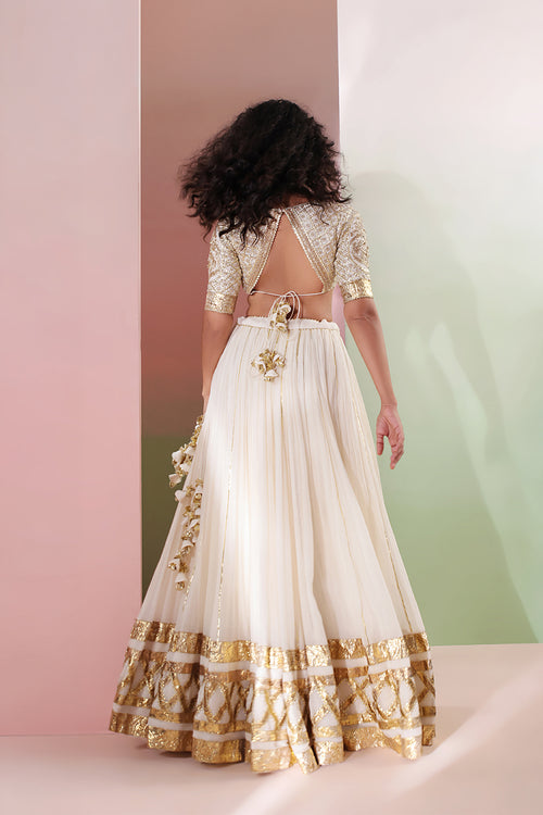 Kanak Mul Chanderi Lehenga Set