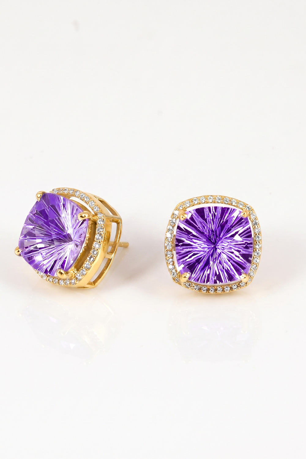 Born To Shine Amethyst Earrings (Birthstone February)