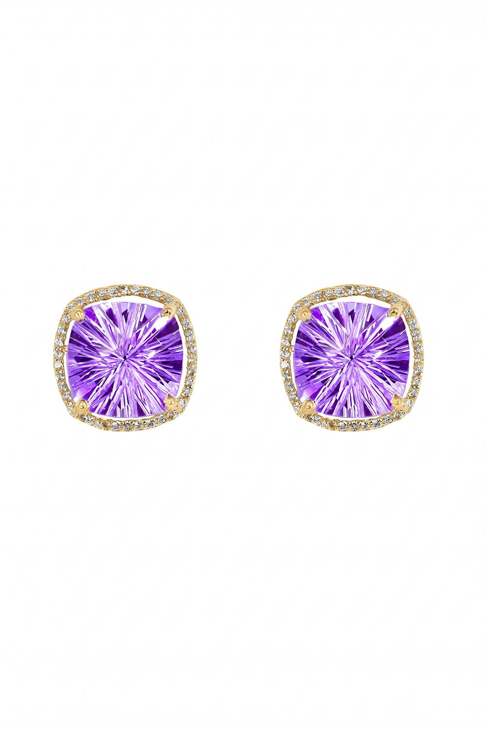 Born To Shine Amethyst Earrings (Birthstone February)