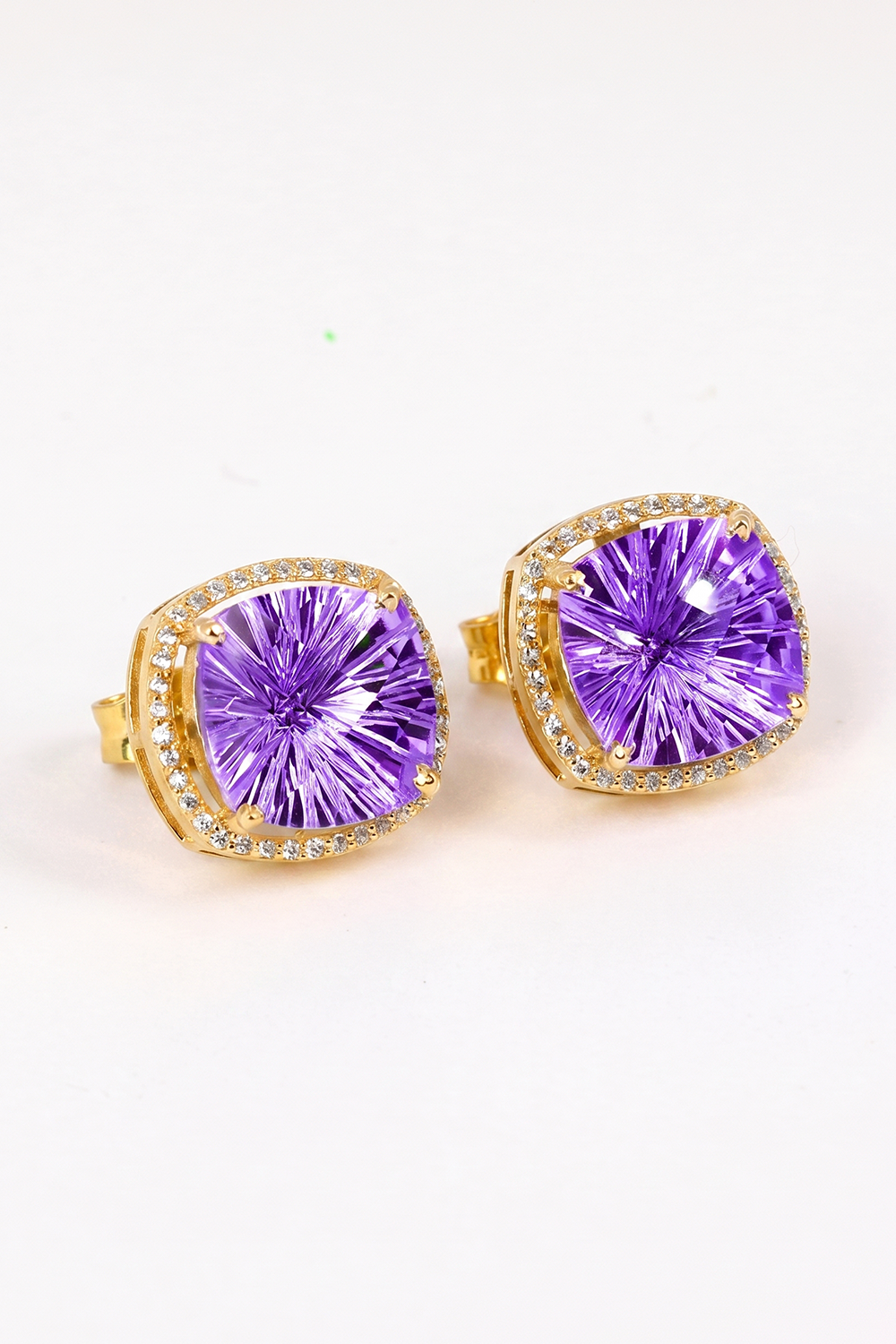 Born To Shine Amethyst Earrings (Birthstone February)