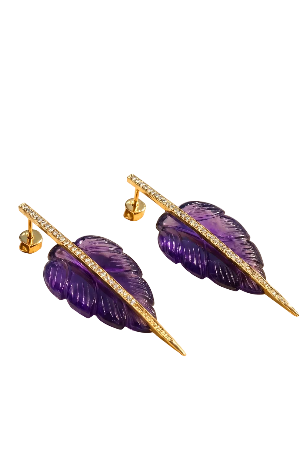 Leafy Affair Earrings (Birthstone February)