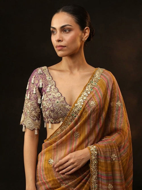 Taupe Amethyst Saree