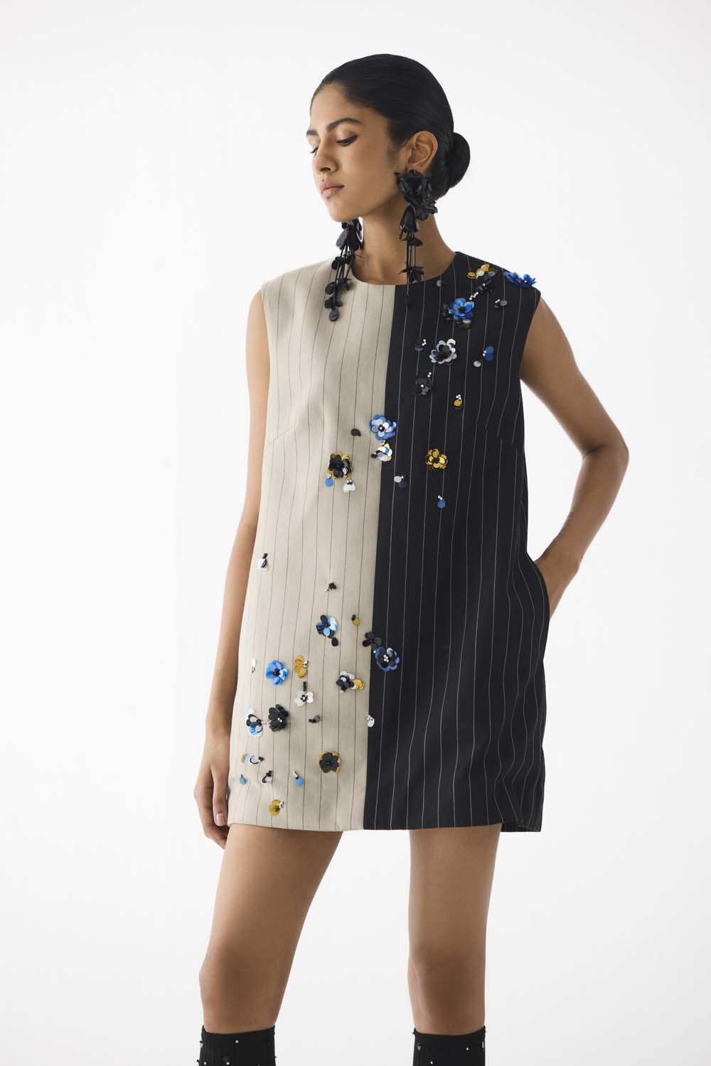 Buds Half & Half Suiting Dress