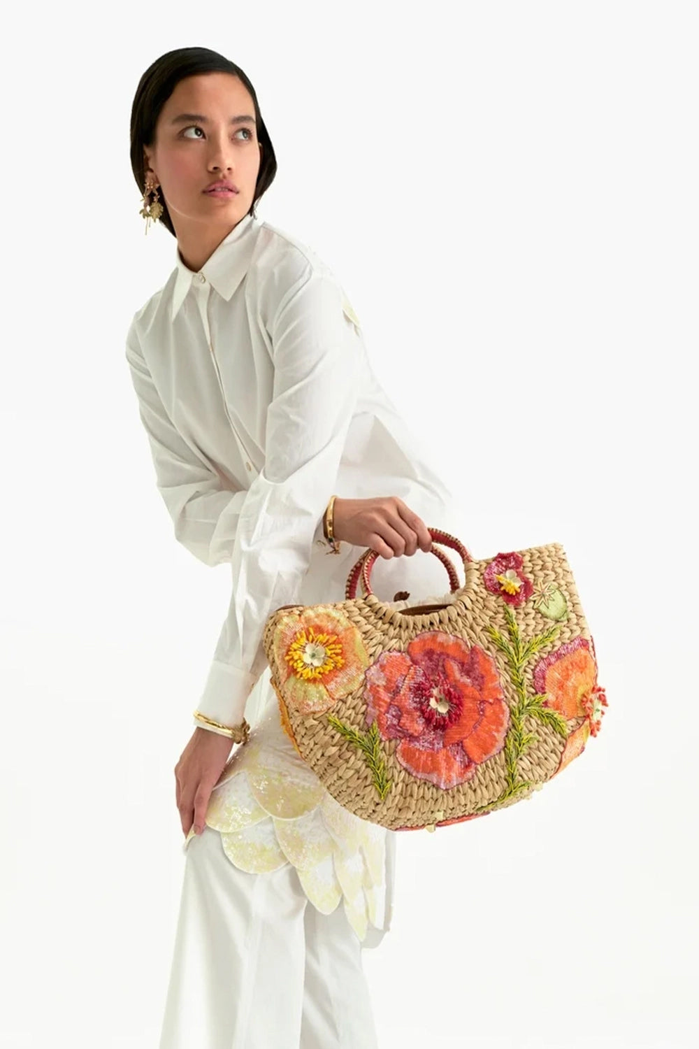 Shirley Poppy Kauna Grass Bag