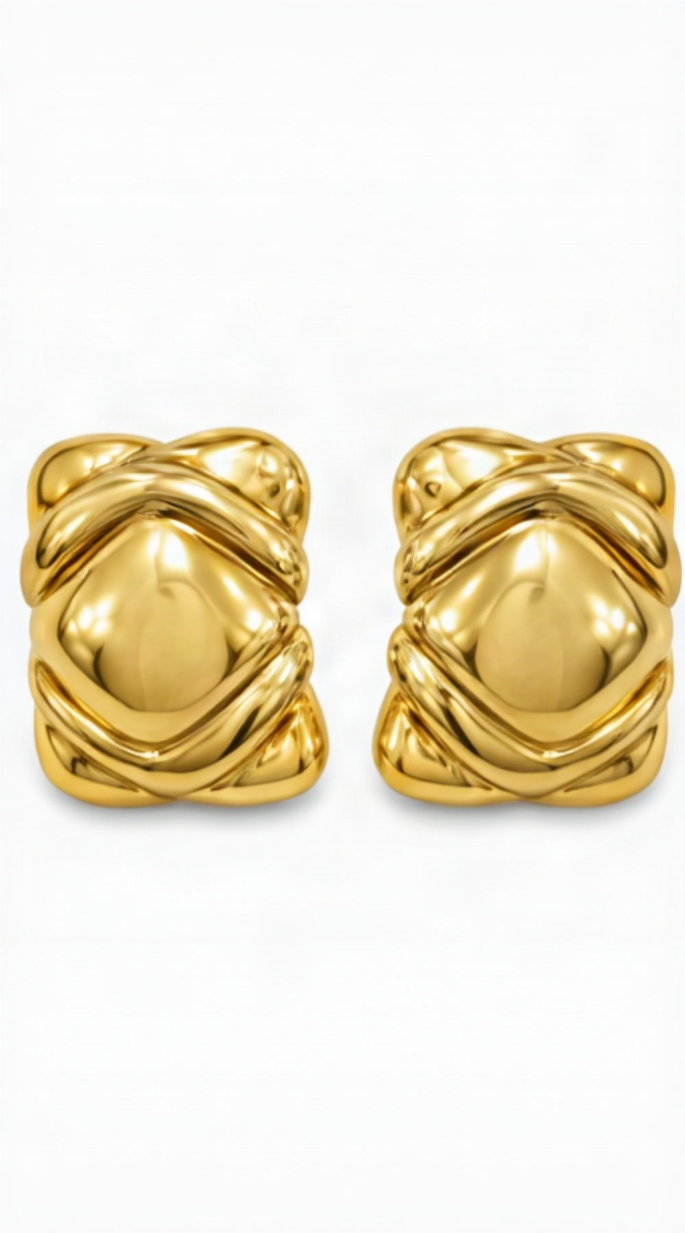 Vintage Givenchy square textured stud earrings