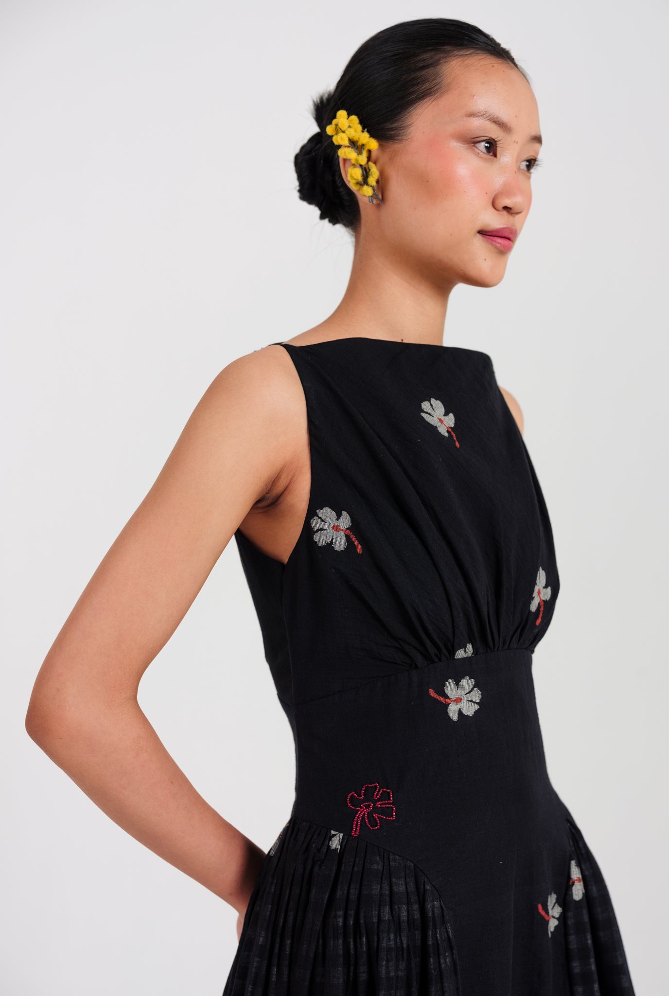 Leap Jamdani Panel Dress