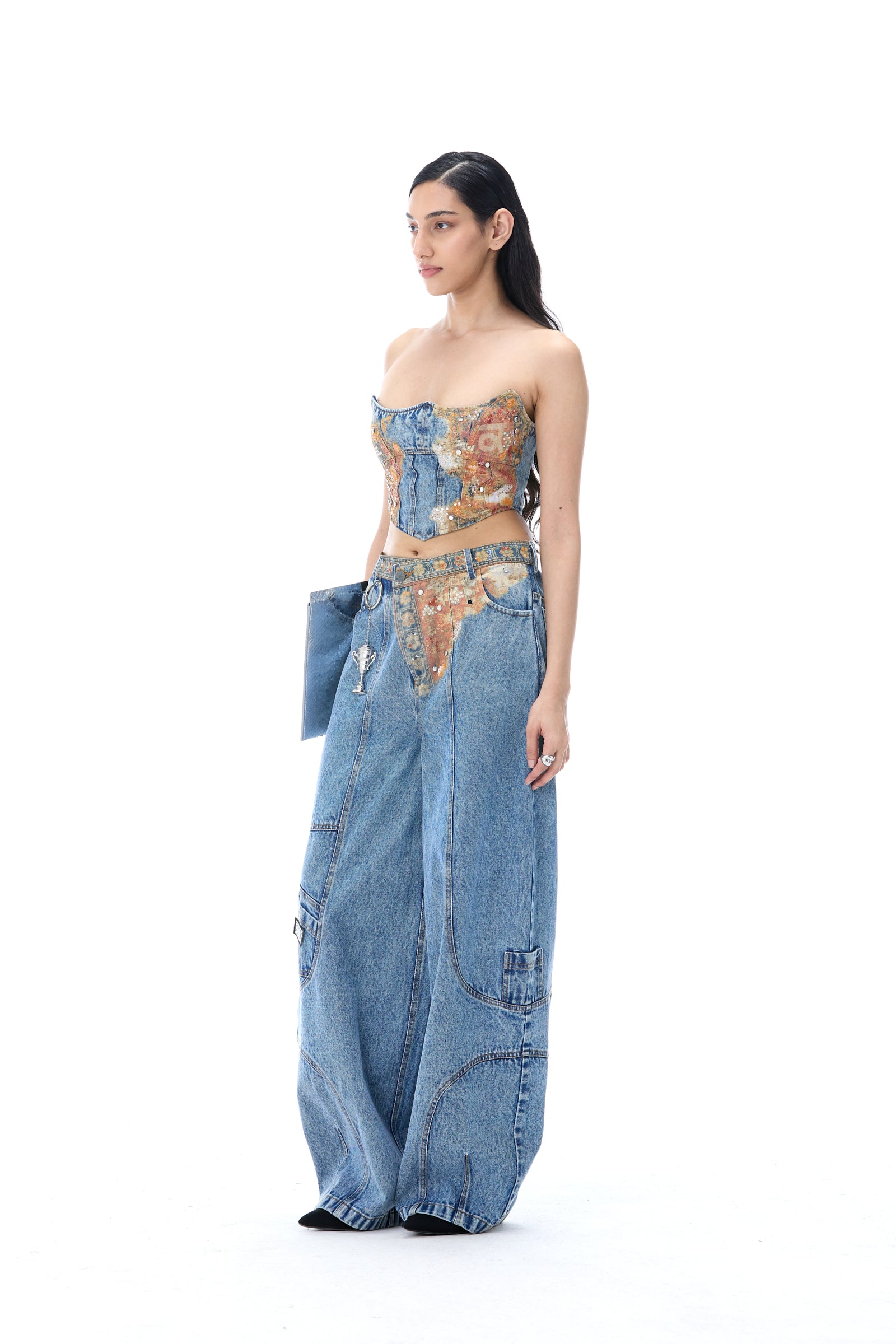 Weave Trace Denim Top