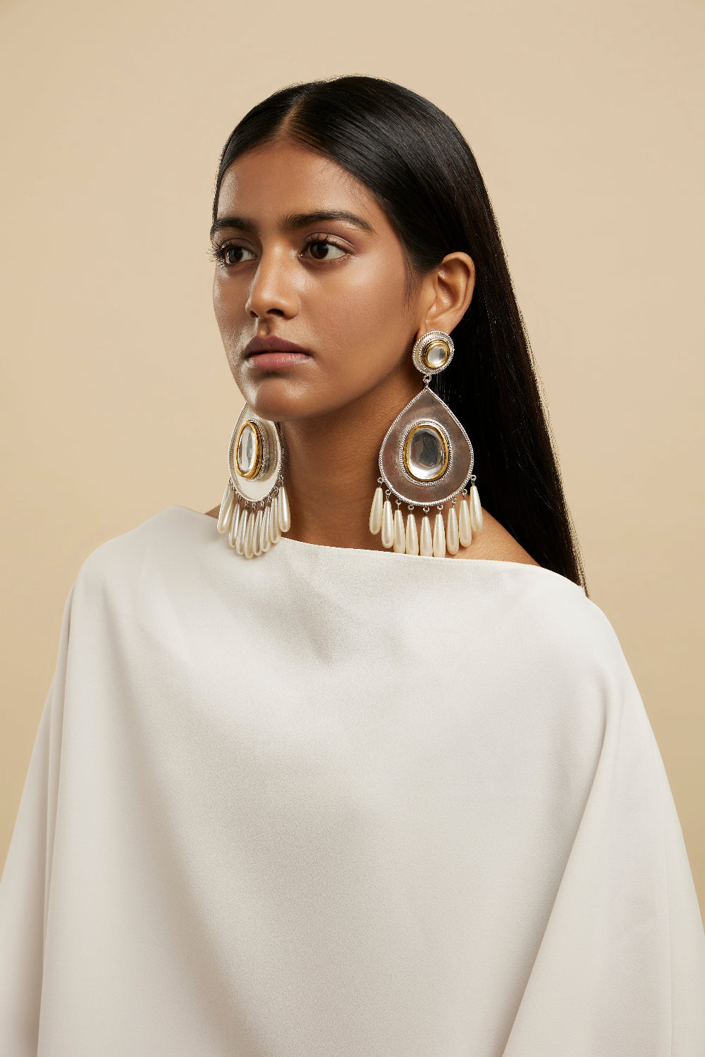 Polki Drop Chandelier Earring