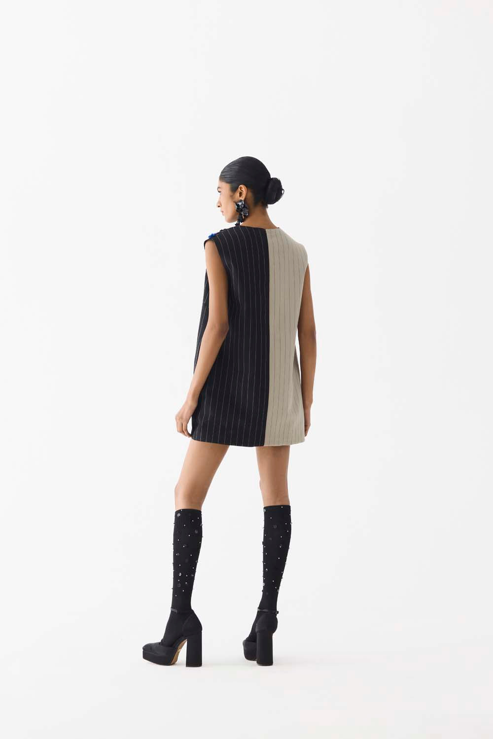 Buds Half & Half Suiting Dress