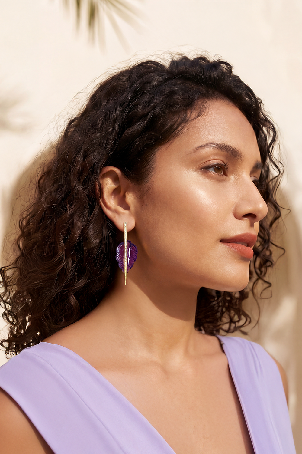 Leafy Affair Earrings (Birthstone February)