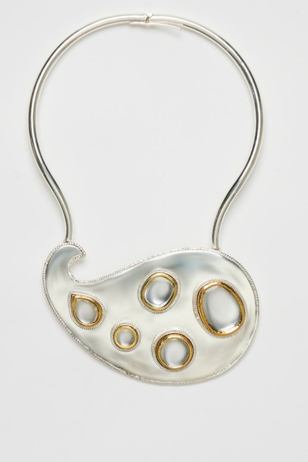 Polki Paisley Bib Necklace