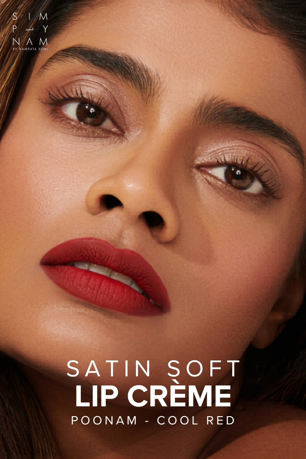 Satin Soft Lip Crème | Poonam | Cool Red