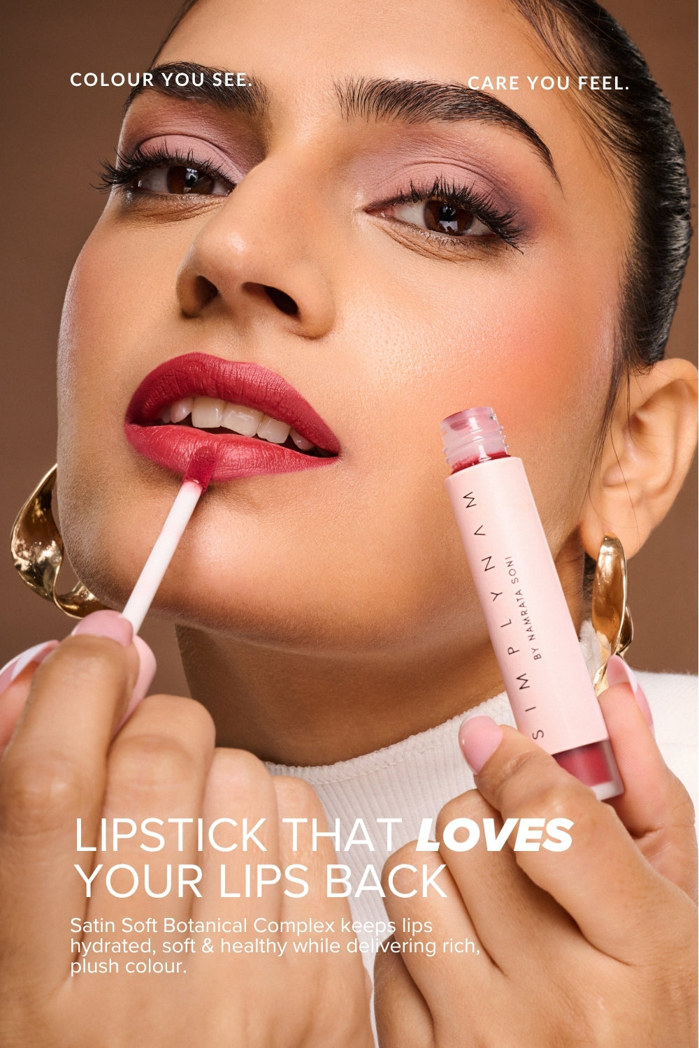 Satin Soft Lip Crème | Poonam | Cool Red