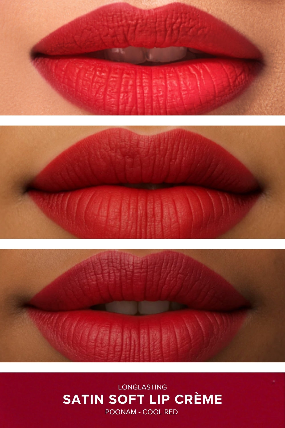 Satin Soft Lip Crème | Poonam | Cool Red