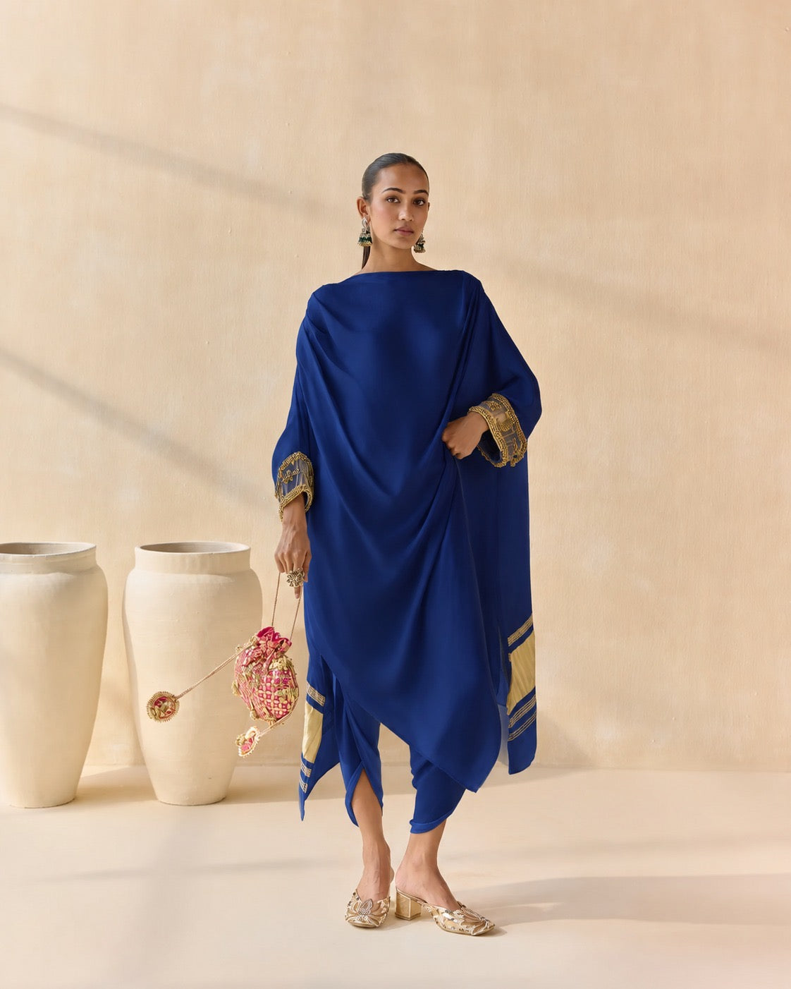 Noor Shwet Draped Set