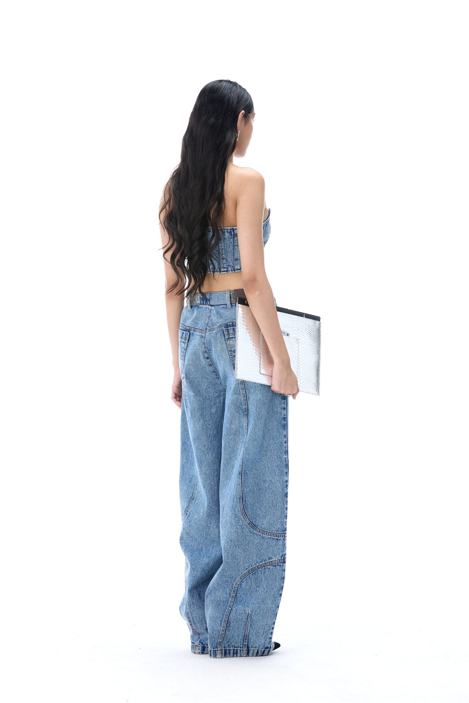 Weave Trace Denim Top
