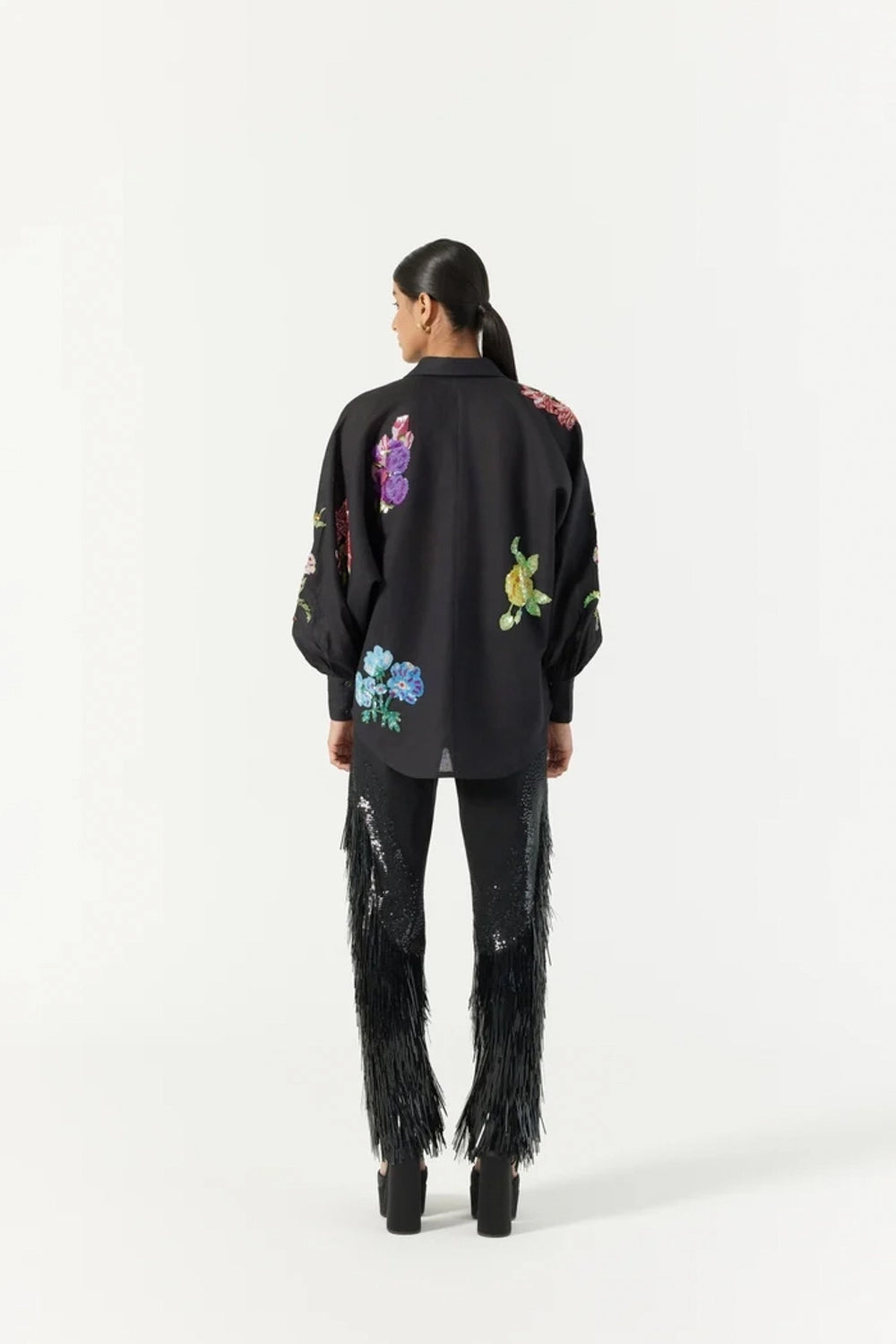 Black Botanical Shirt