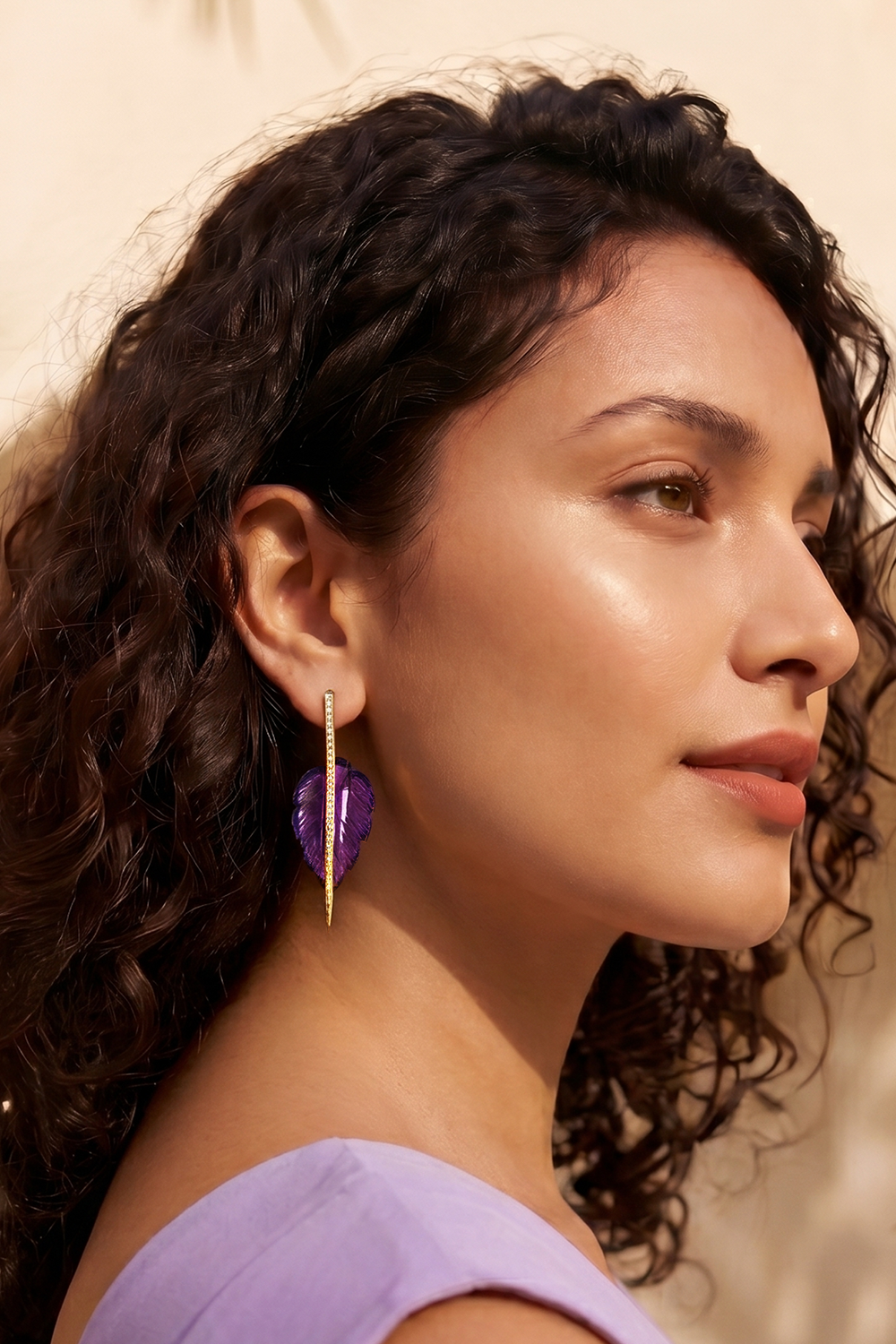 Leafy Affair Earrings (Birthstone February)