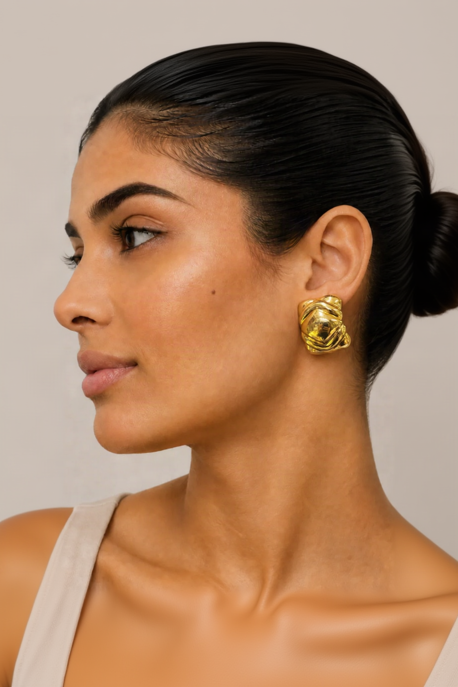 Vintage Givenchy square textured stud earrings