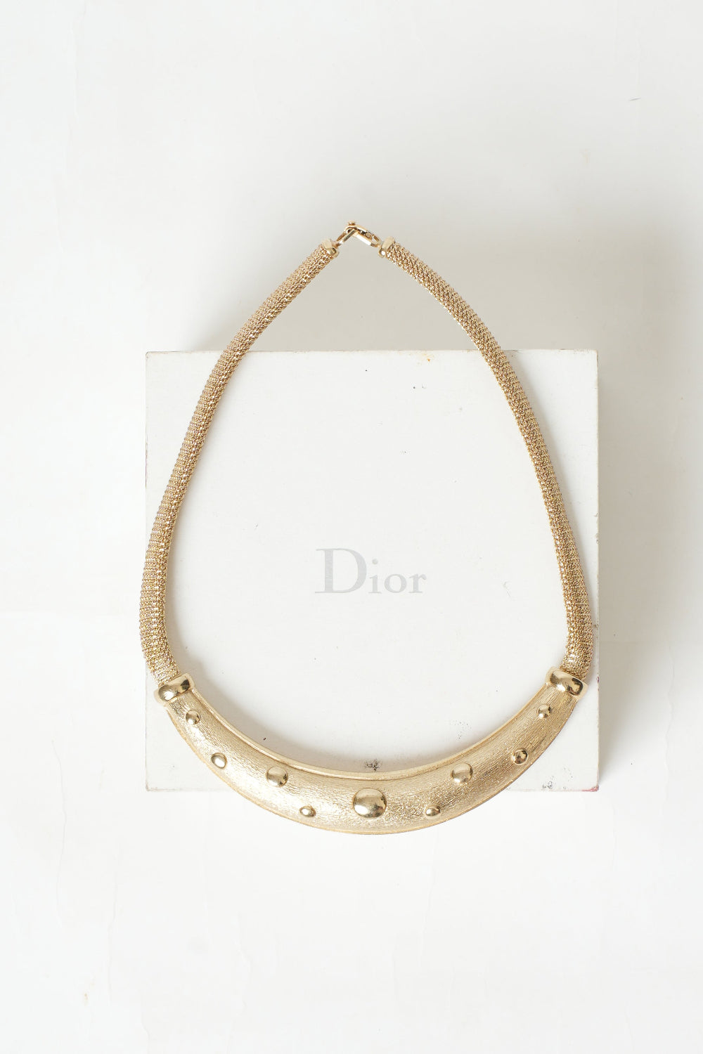 Vintage Christian Dior Omega Torc Choker Necklace