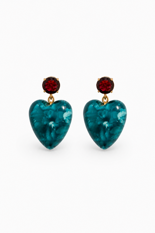 Teal Lullaby Earring (Birthstone January)