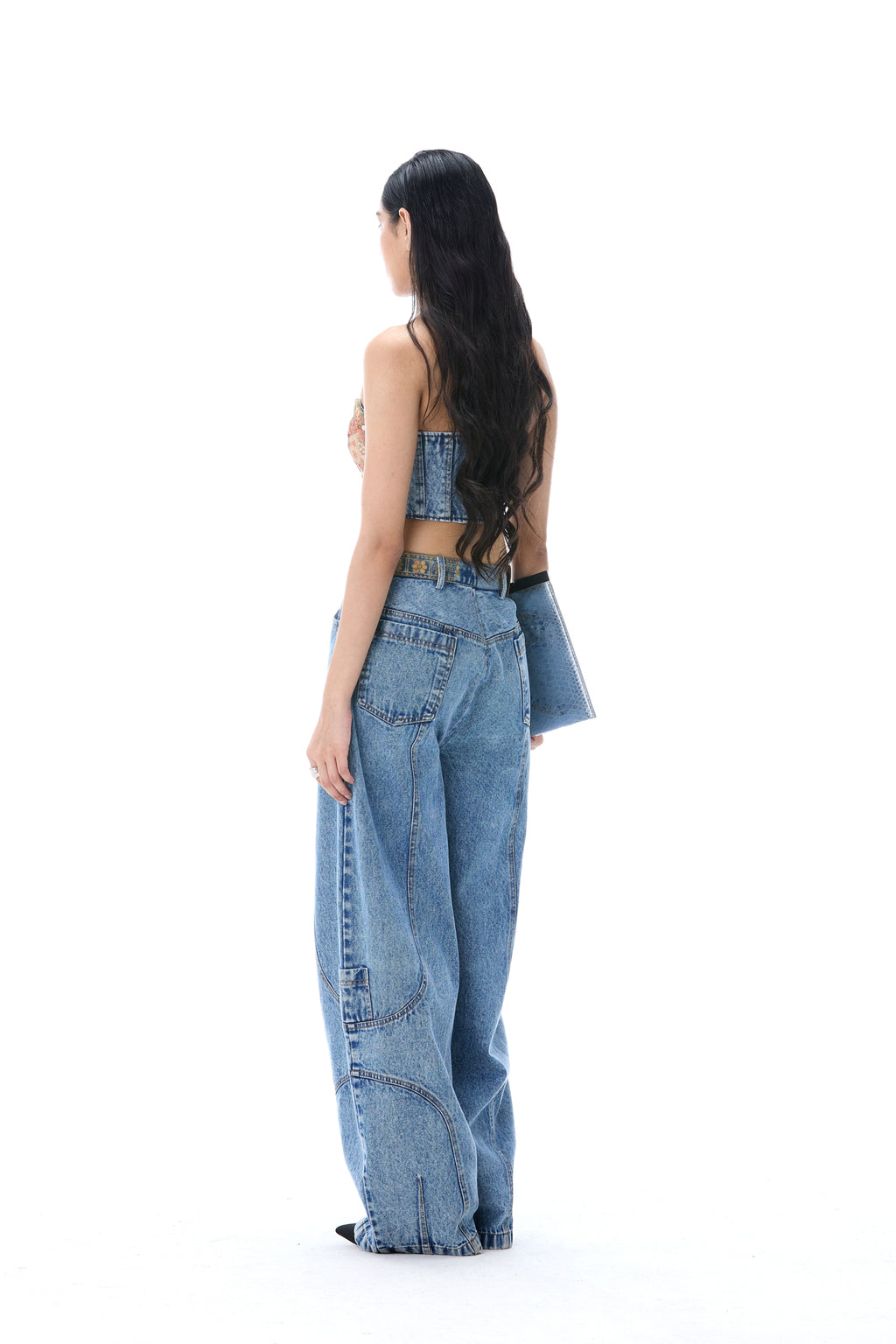 Weave Trace Denim Top