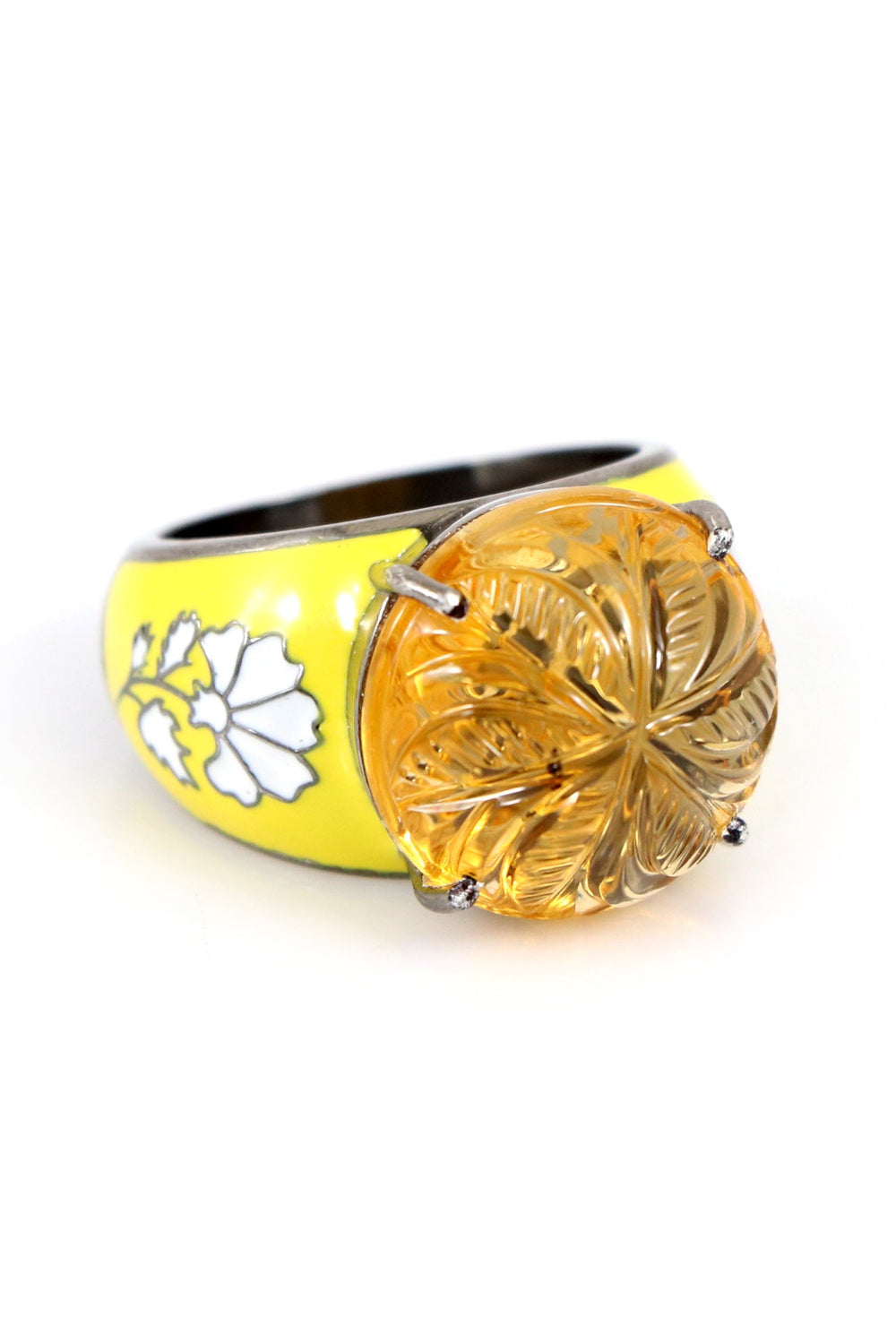 Citrine Pottery Ring