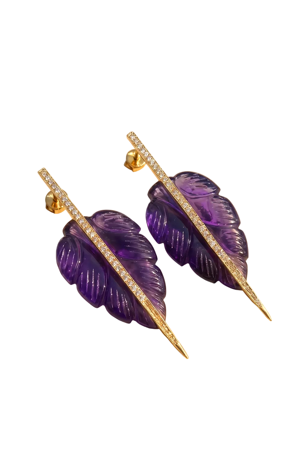 Leafy Affair Earrings (Birthstone February)