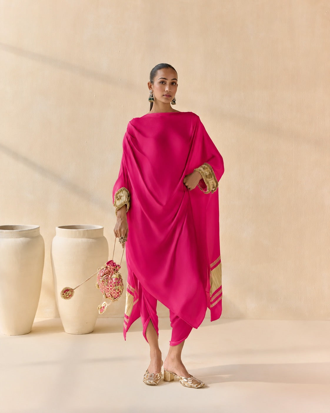 Noor Shwet Draped Set