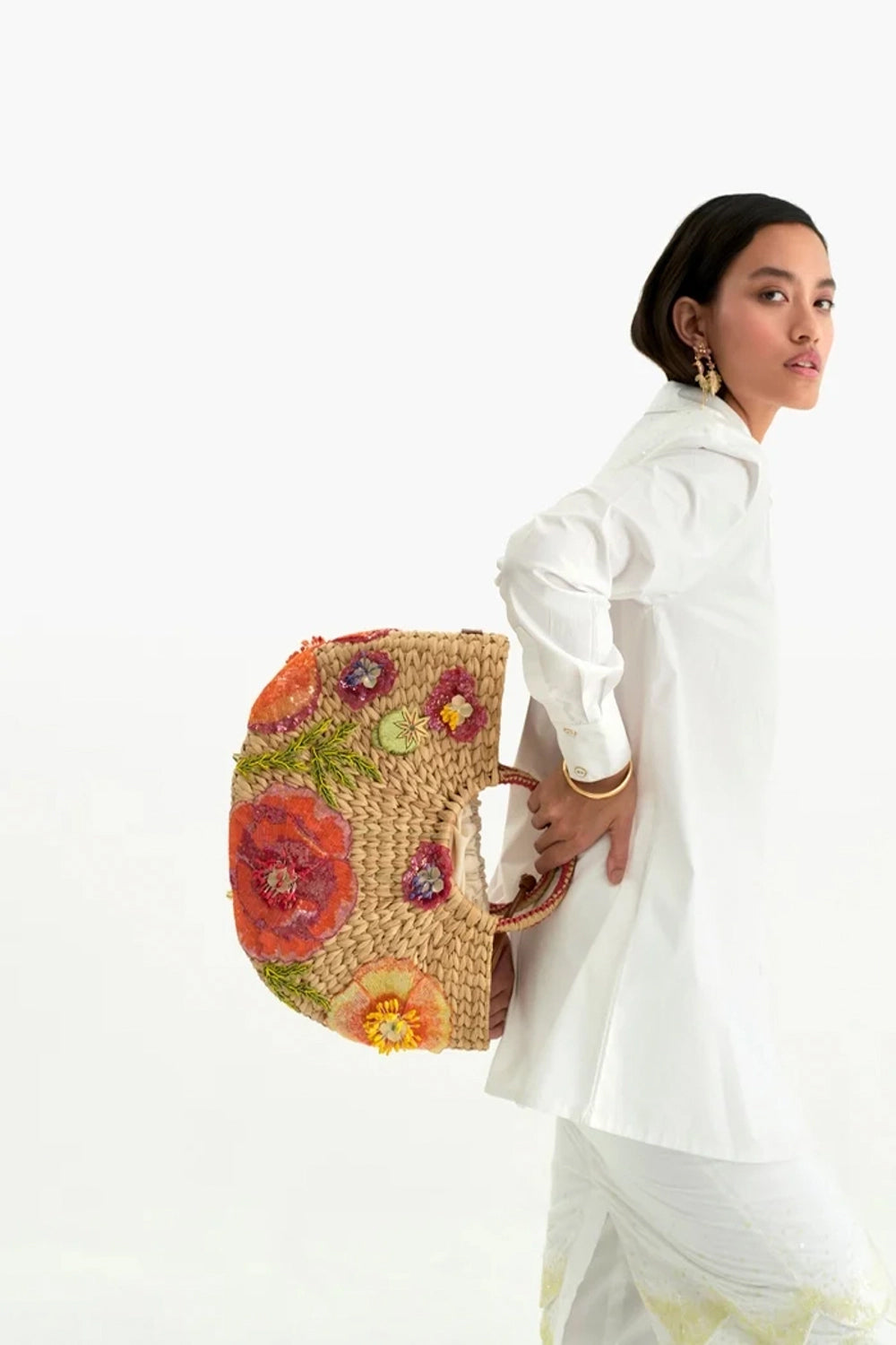Shirley Poppy Kauna Grass Bag
