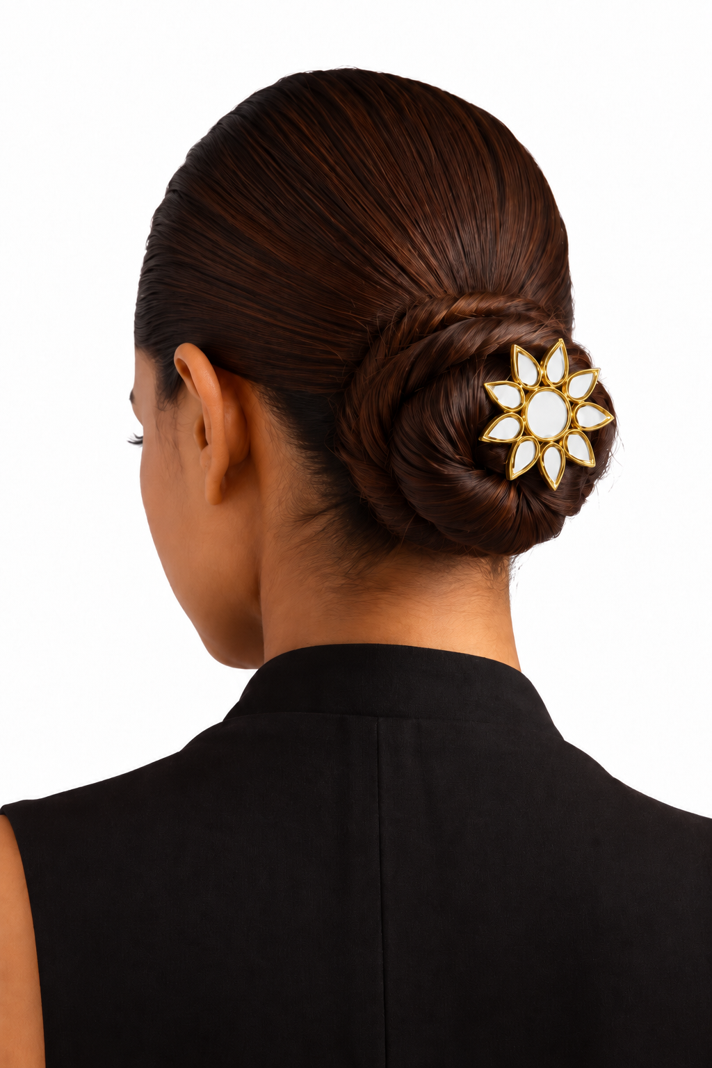 Flower Big Mirror Hair Clip