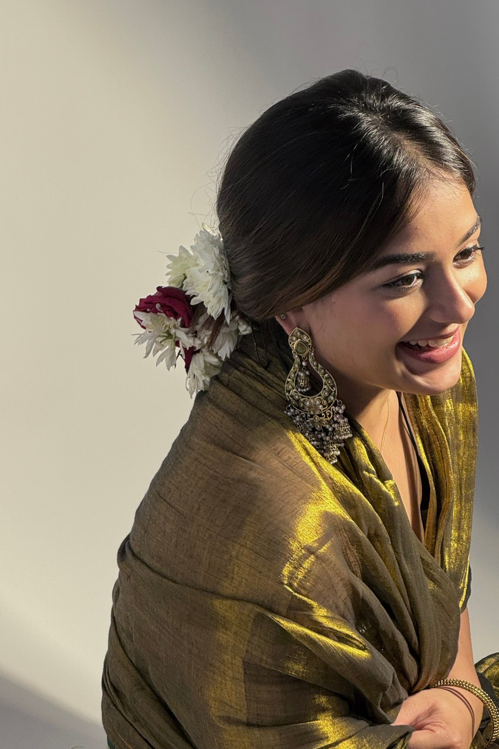 Tissue Golden Zari Saree