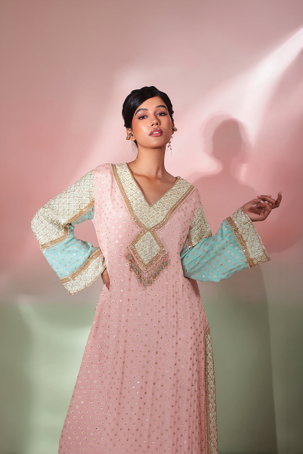Gulmohar Pastel Kaftan