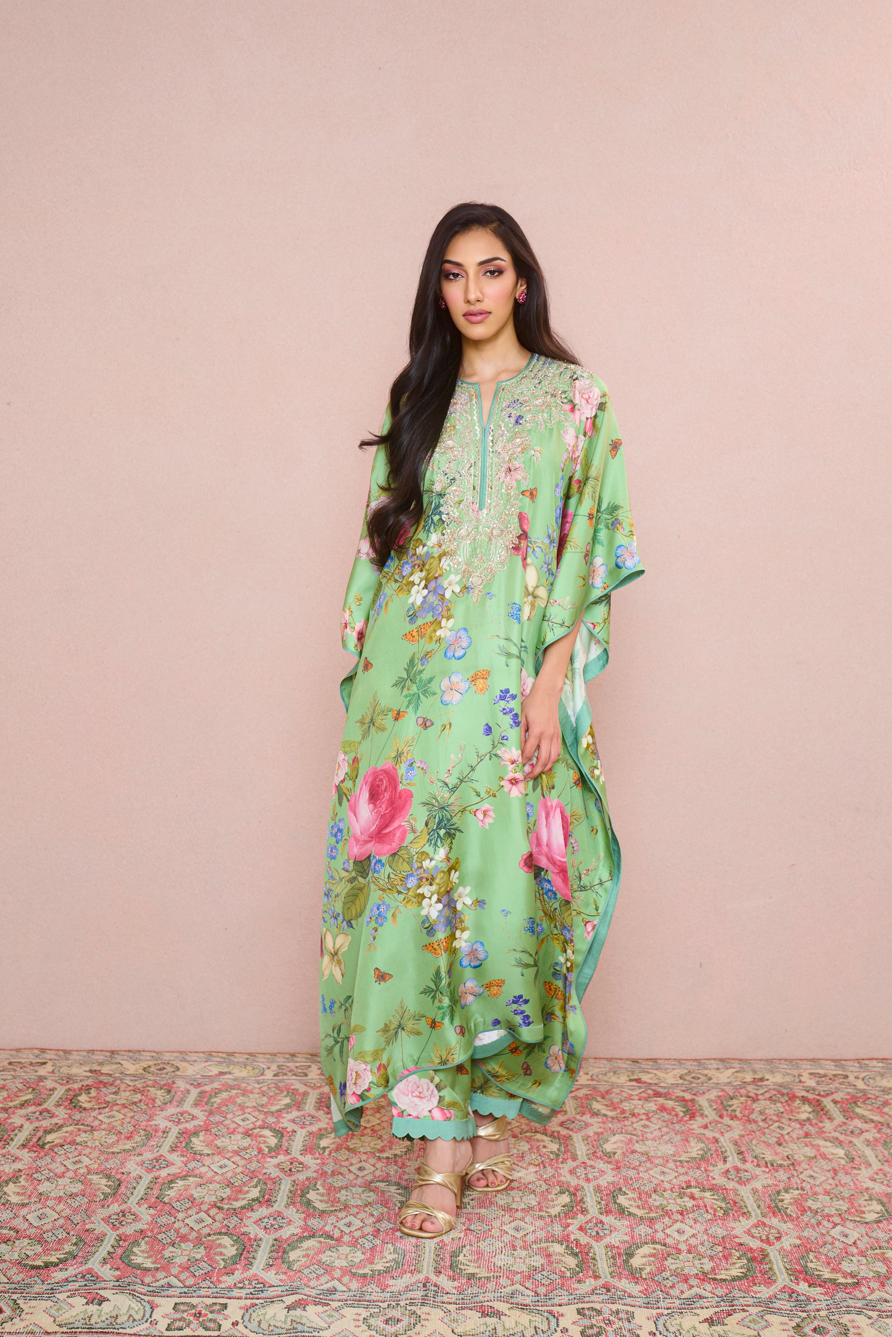 Printed Amber Kaftan Set
