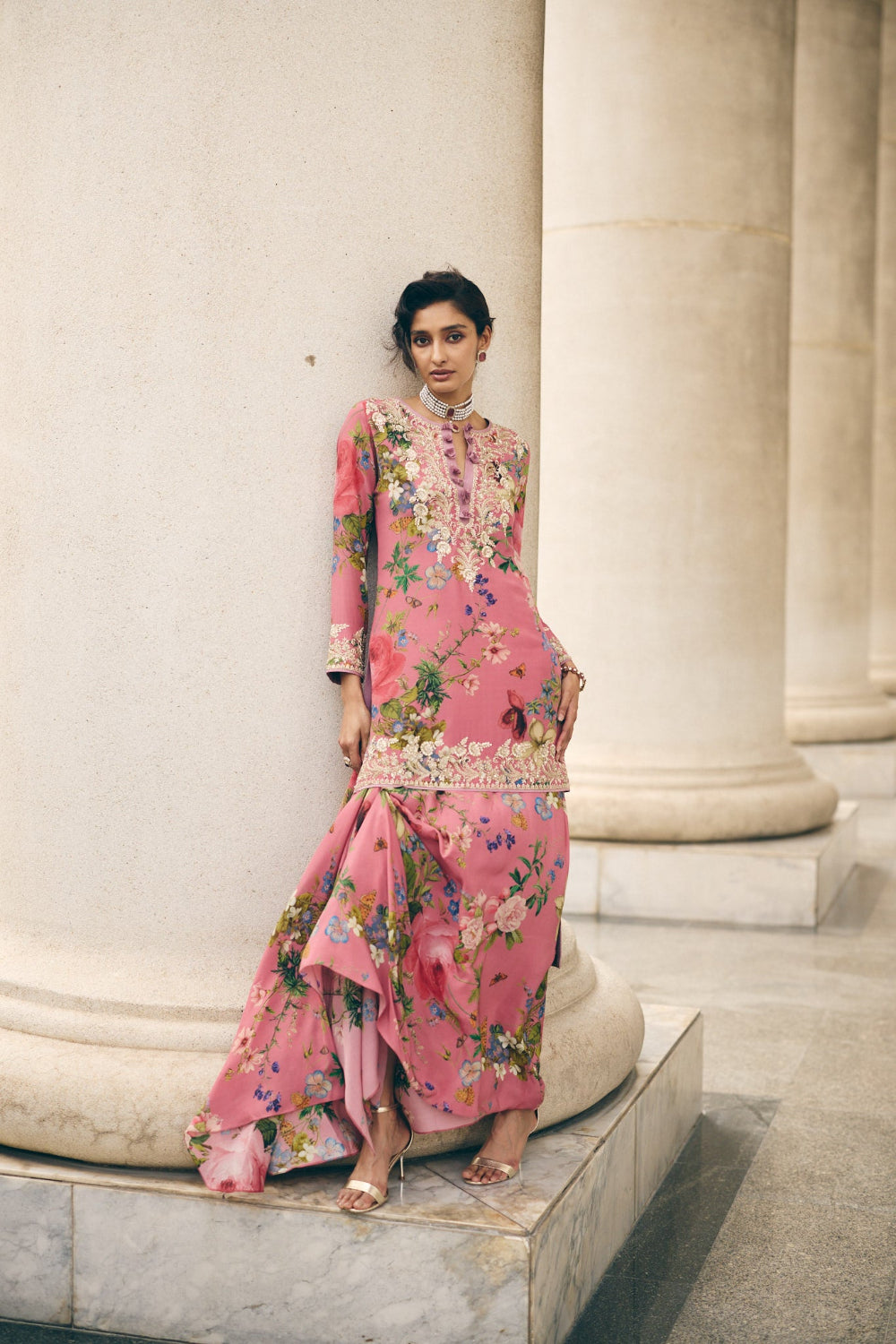 Printed Astra High Low Kurta set