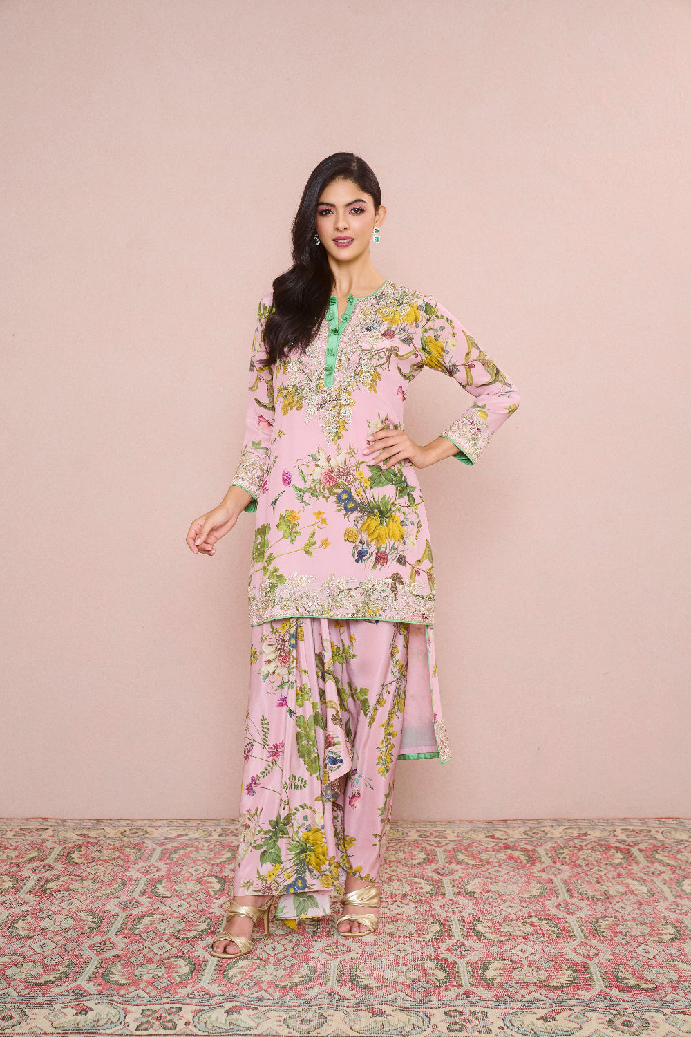 Printed Astra High Low Kurta set