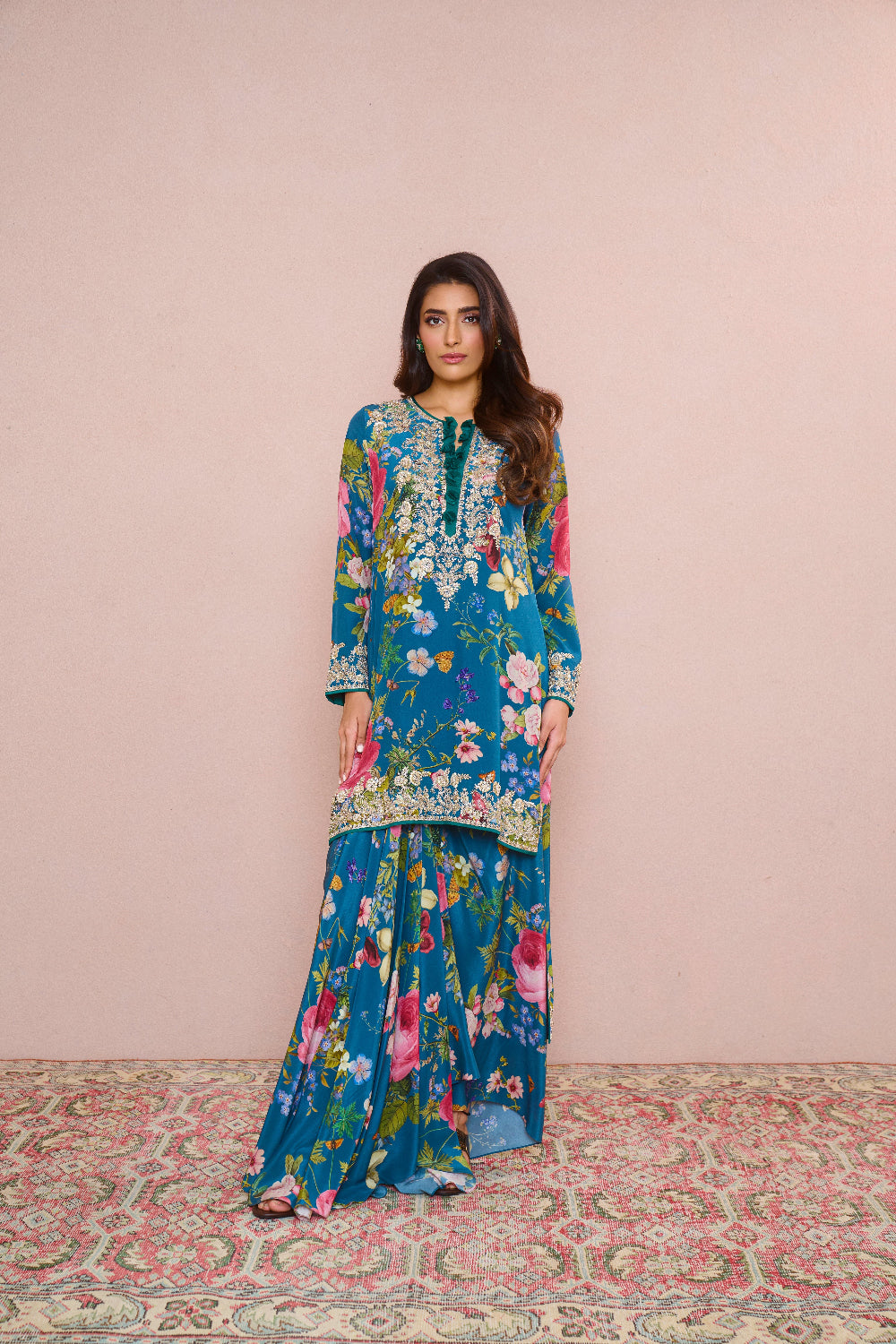 Printed Astra High Low Kurta set