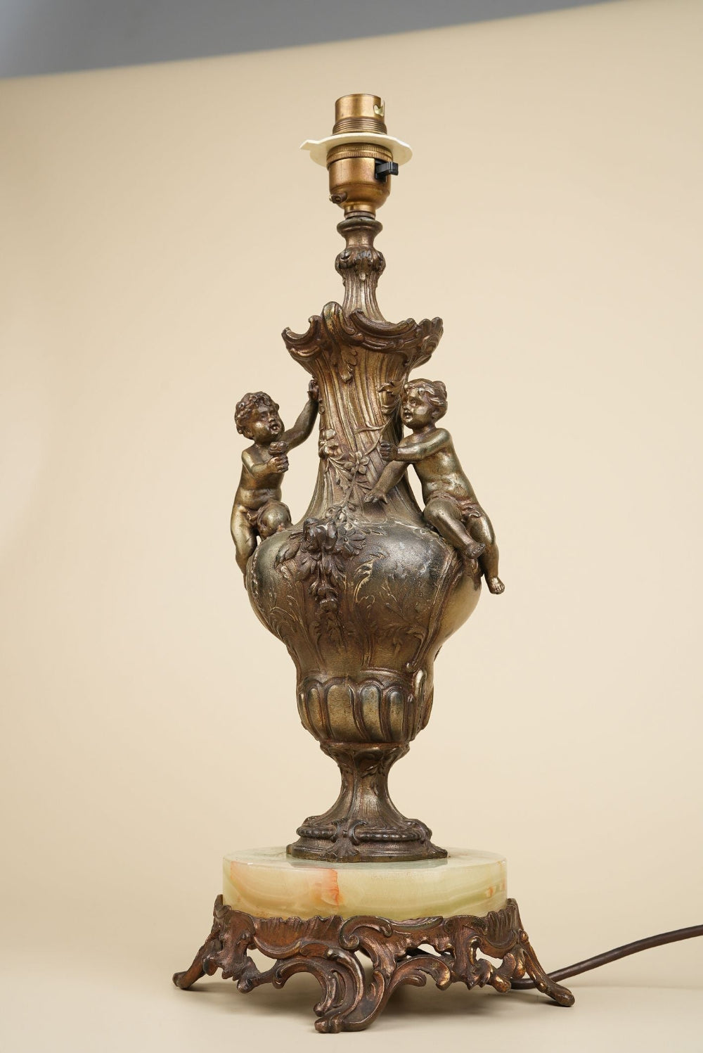 Preloved Antique Figural Cherub Table Lamp